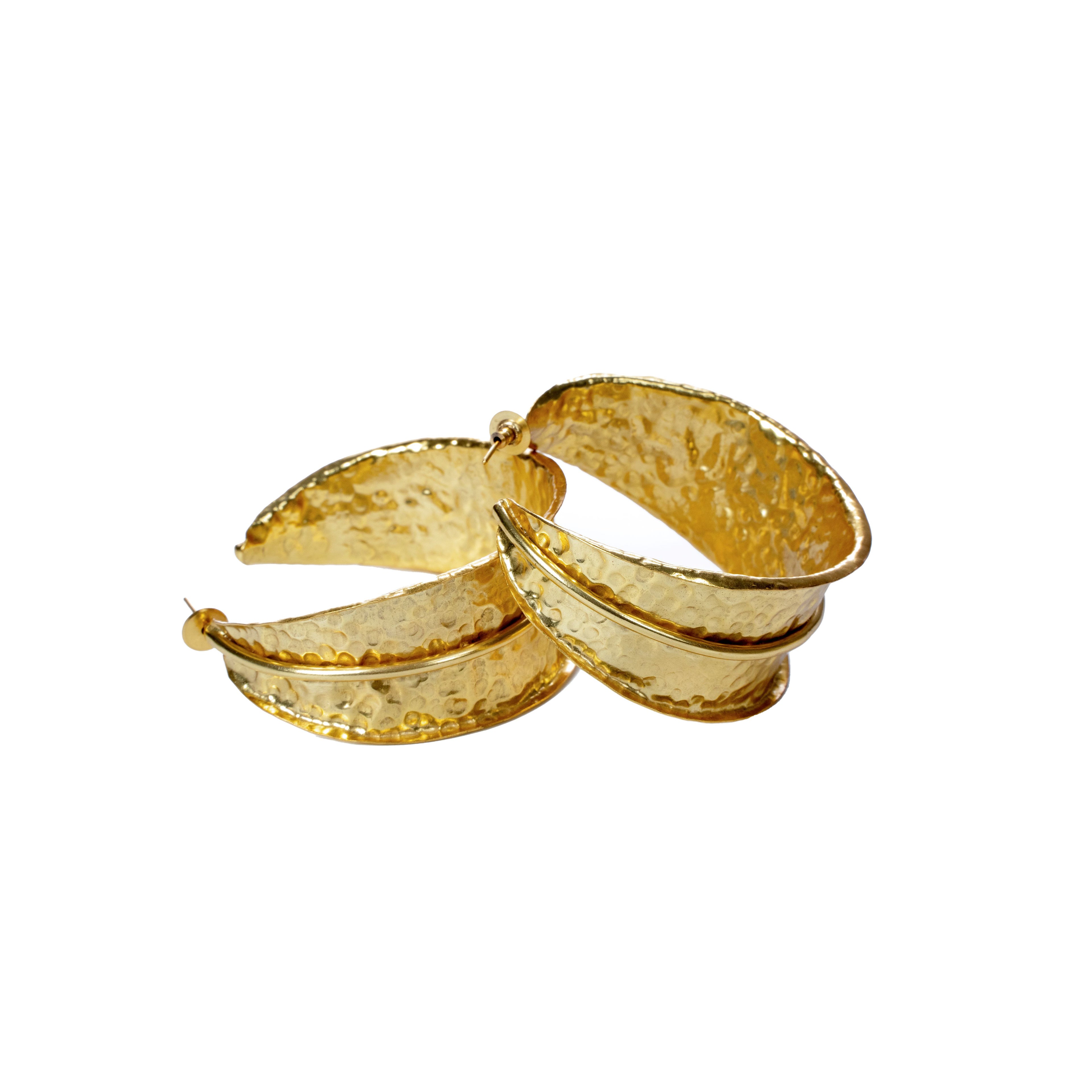 Maxine Hoops - Gold Tone