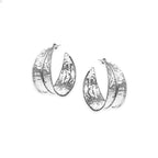 Maxine Hoops - Silver Tone