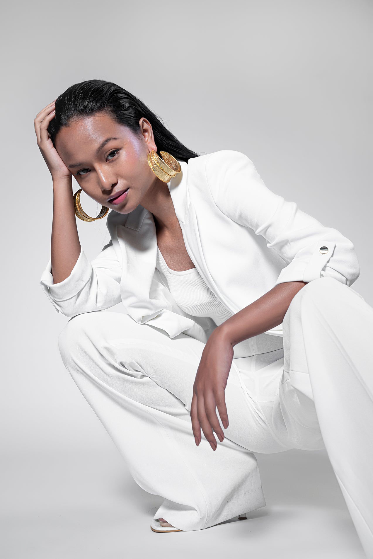Maxine Hoops - Gold Tone