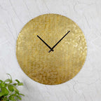 Amaya Decors Gold Small Hammered Wall Clock