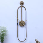 Amaya Decors Gold Pipe Oval Clock