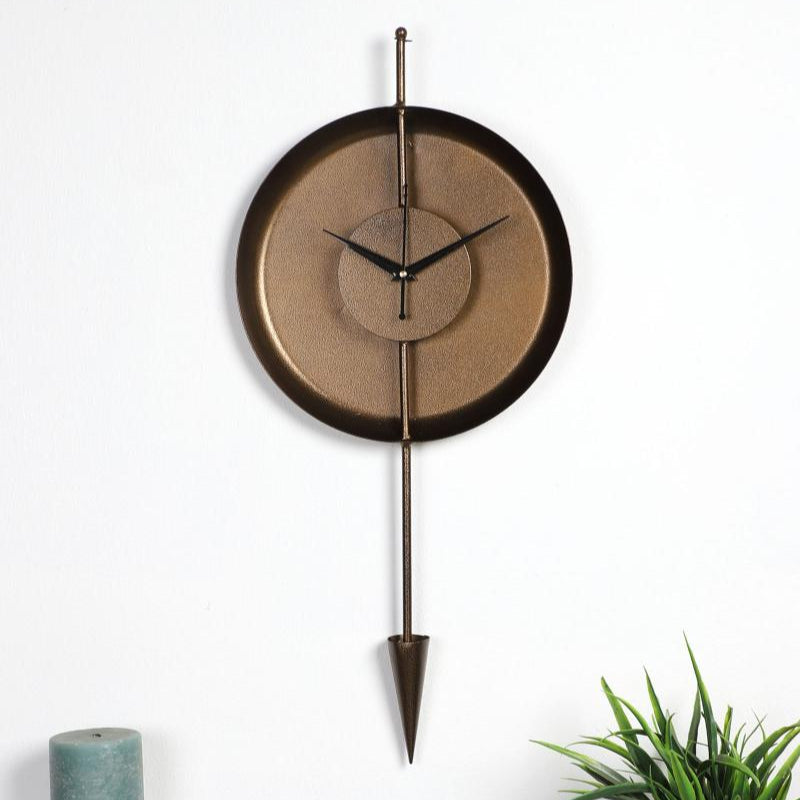 Amaya Decors Brown Textured Cone Clock