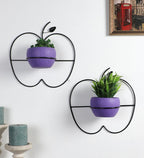 Amaya Decors Wall Hanging Purple Apple Planter Set of 2