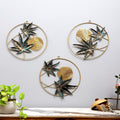 Amaya Decors Green & Gold Maple Leaves Wall Decor Set of 3