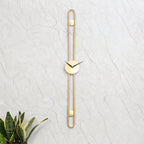 Amaya Decors Long Striped Gold Wall Clock