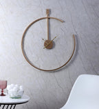 Amaya Decors Gold Half Ring Clock