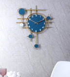 Amaya Decors Green & Gold Double Pendulam Clock