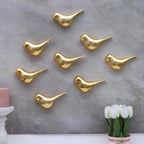 Amaya Decors Gold Small Alumininium Bird Set of 8