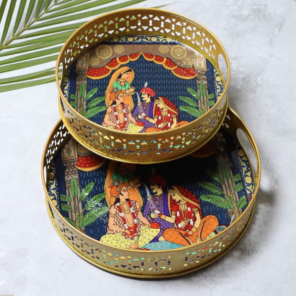 Amaya Decors Wedding Design Tray Set of 2
