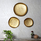 Amaya Decors Square Hammered Gold Wall Decor Set of 3