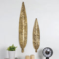 Amaya Decors Long Antique Leaves Wall Décor Set of 2