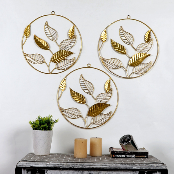Amaya Decors Mango Leaves Wall Décor Set of 3