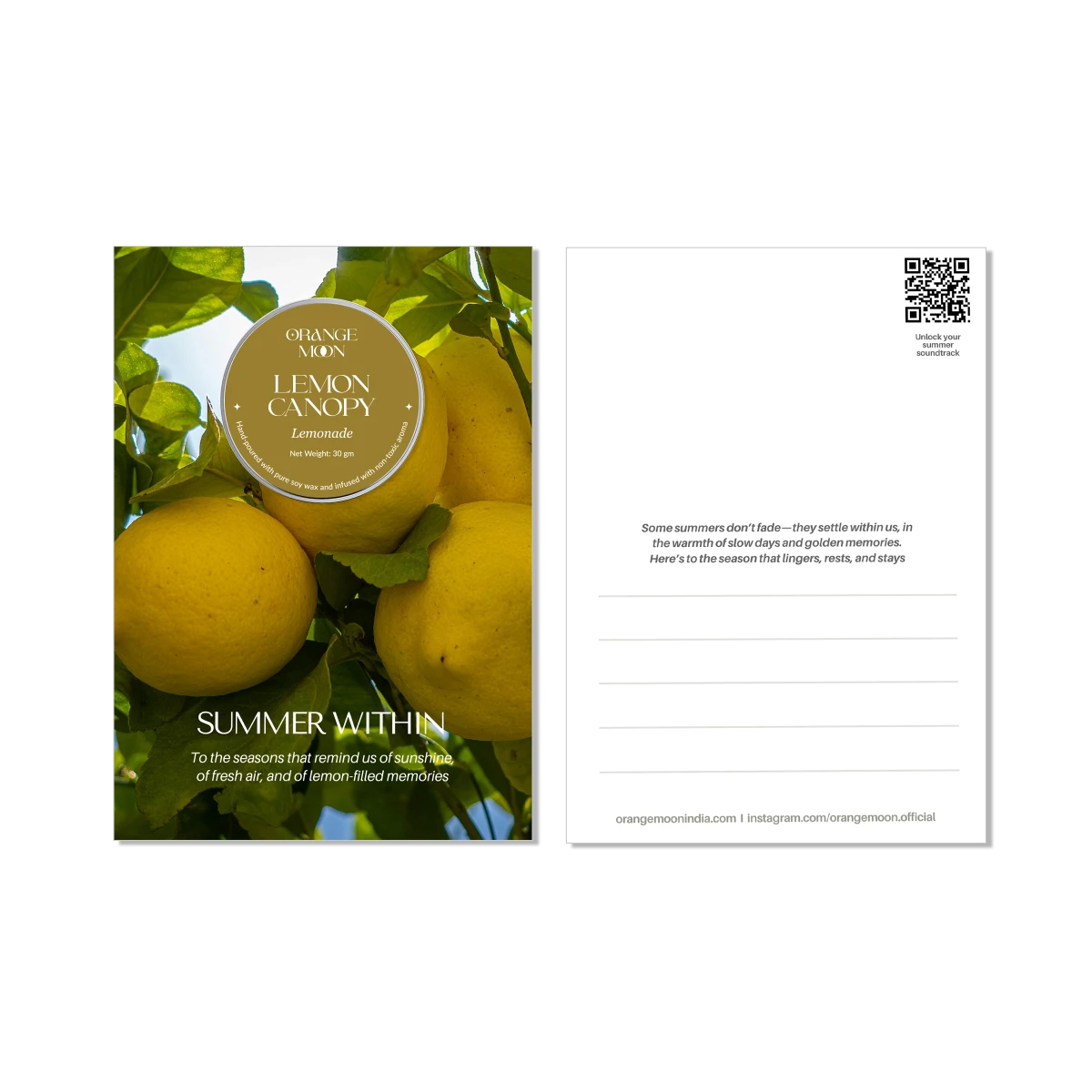 Scent of Summer – Postcards with Tin Candle